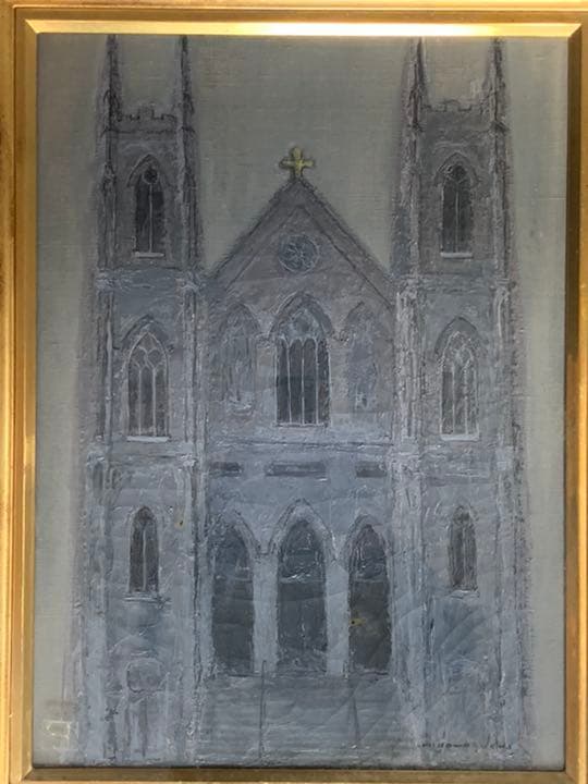 大幅値下げしました！川口正治　絵画　「聖堂」8号　額縁付