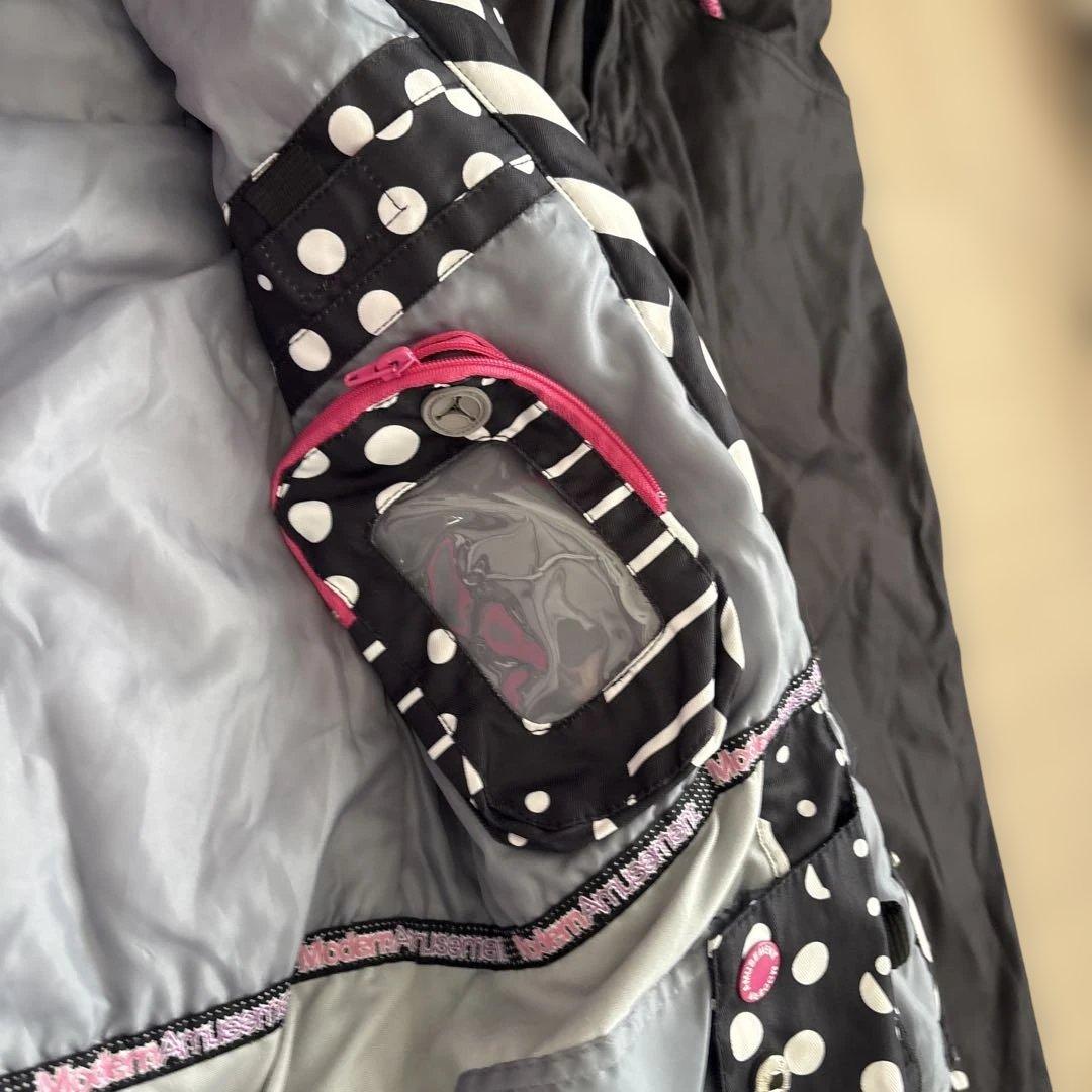 モダンアミューズメント　スノーウェア　スキー　スノボ　雪遊び　L ピンク　黒