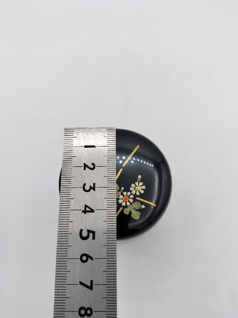 c547【新品・未使用】長棗 菊垣蒔絵 佐々木麗峰 木箱 茶道具