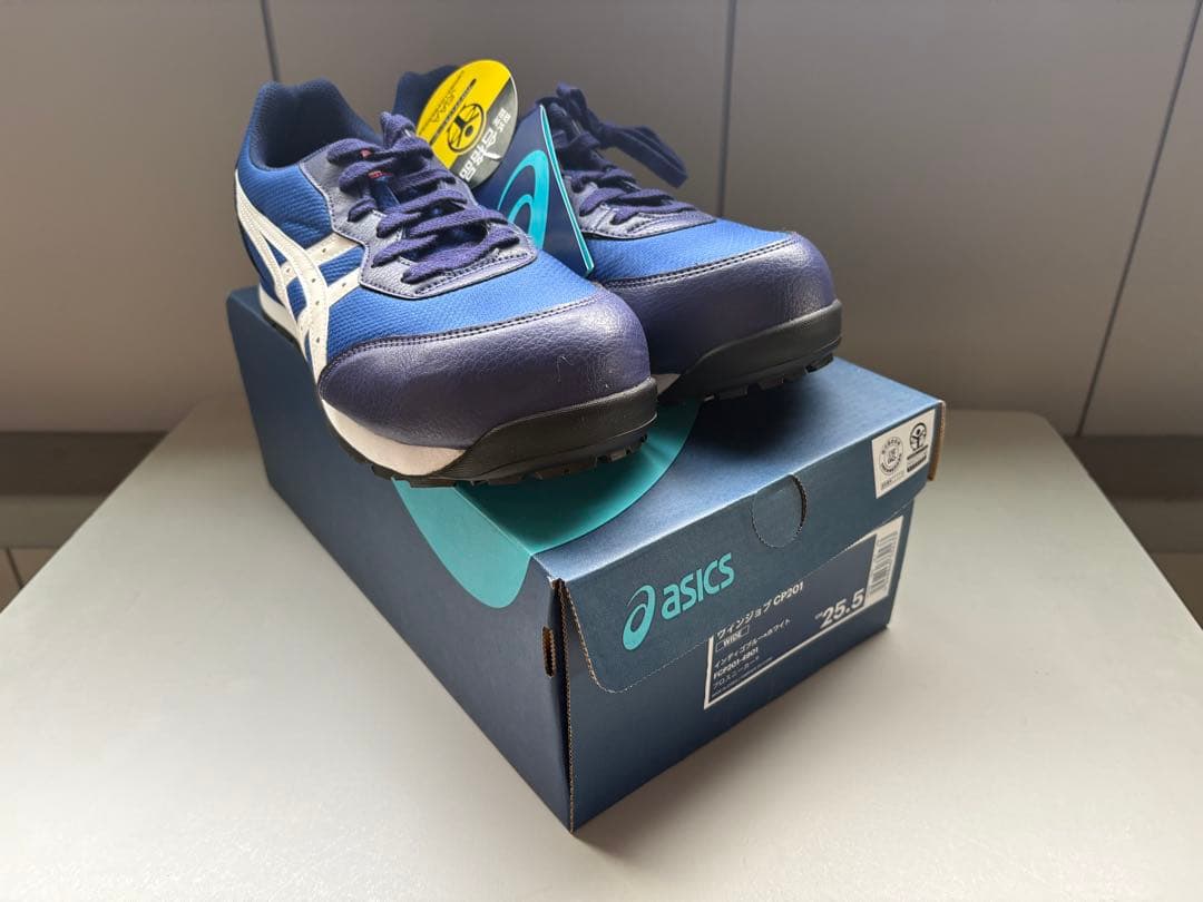 1/26限定大特価！早い物勝ち！！asics 安全靴 ネイビー 25.5cm
