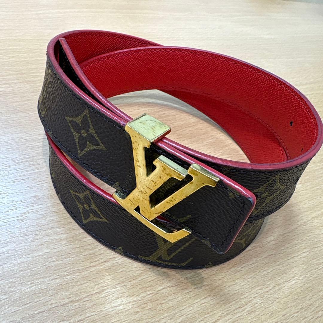 Louis Vuitton モノグラム ベルト ブラック/レッド