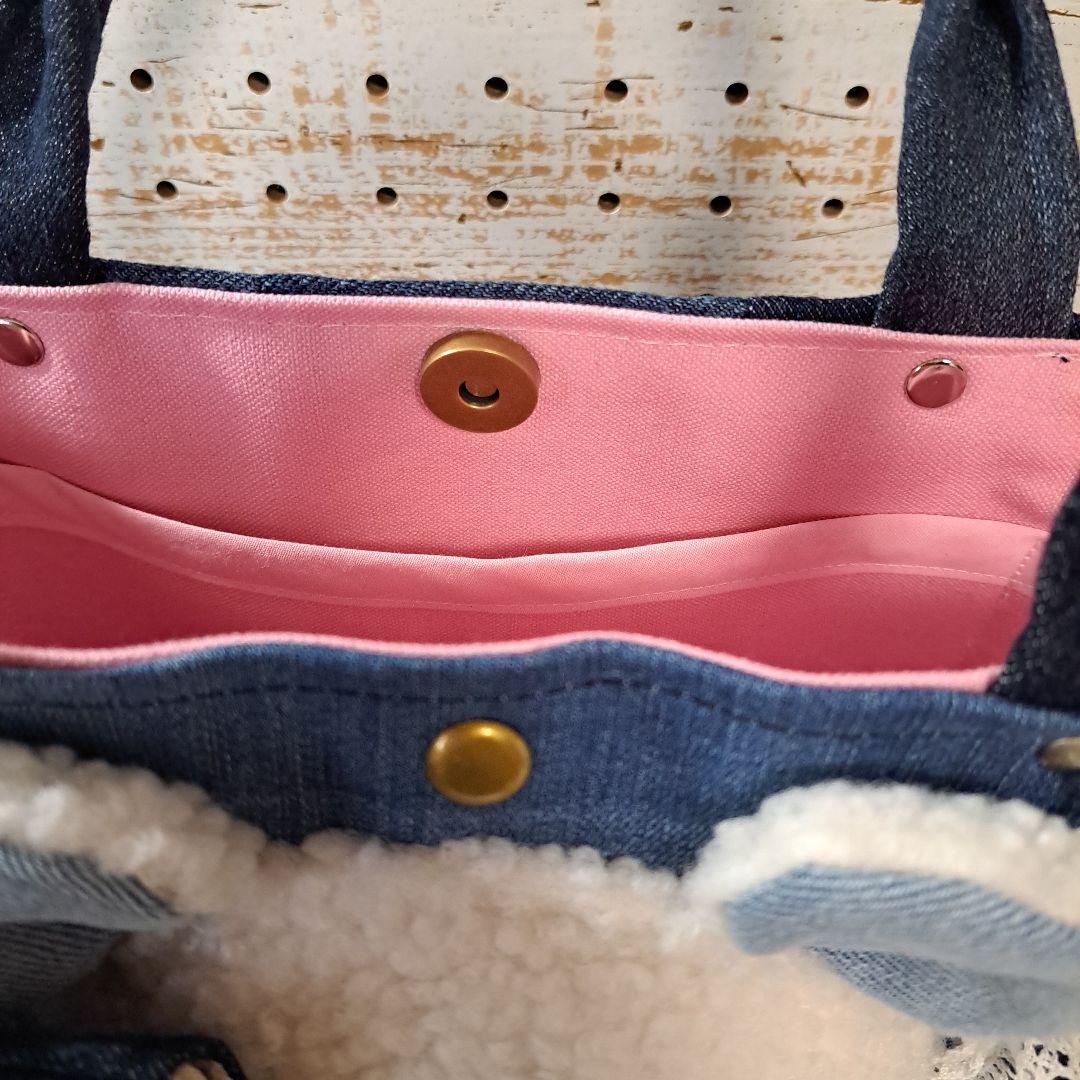 ね*】様 コヤンイサムチョン　ルミ　デニムリメイクトートバッグ&ポーチ