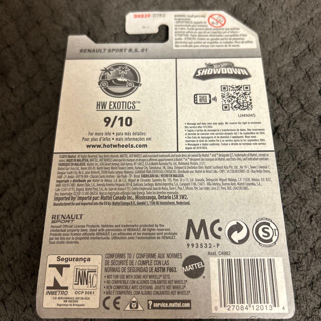 ミニカー Hot Wheels RENAULT SPORT R.S. 01