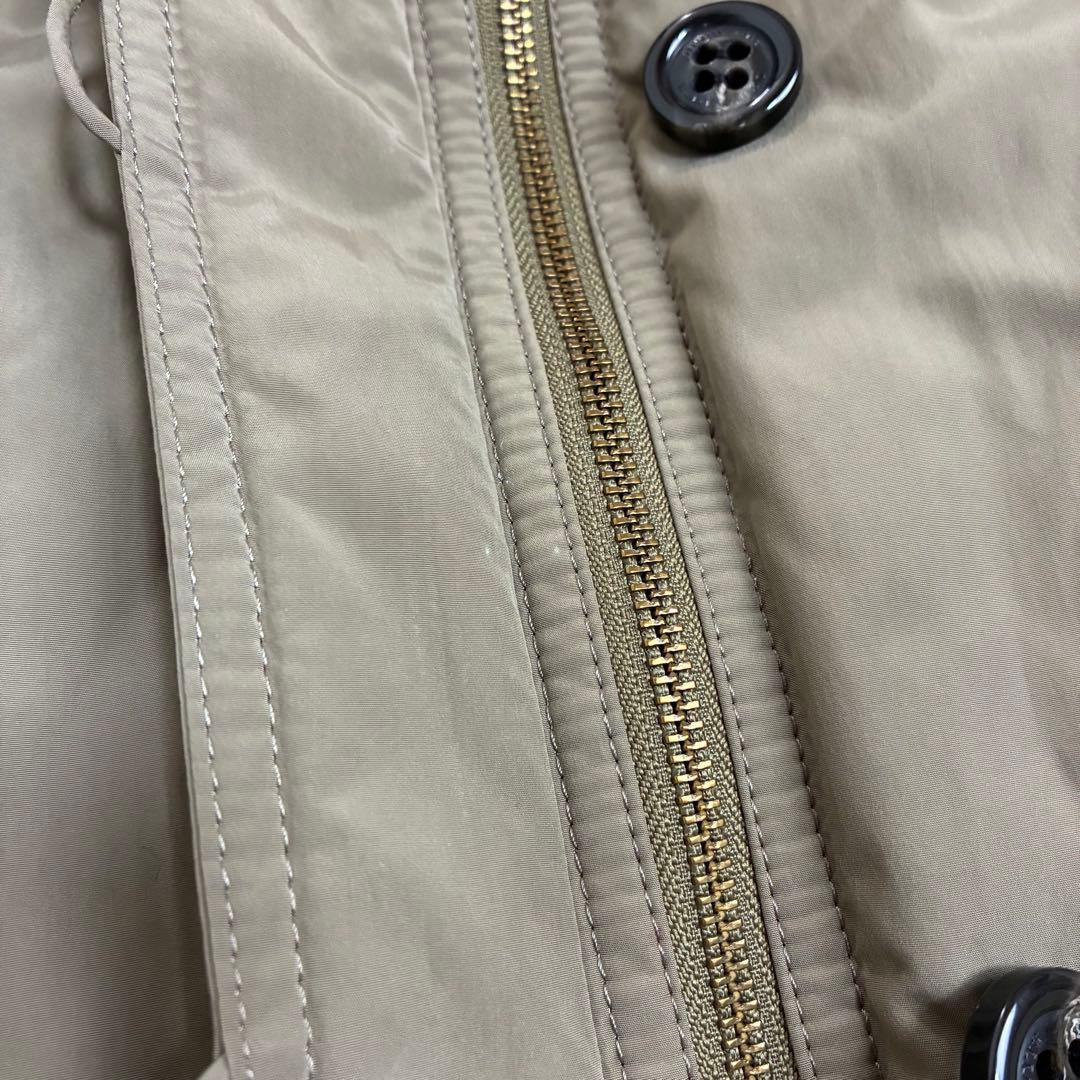 バーバリーブルーレーベル　 モッズコート　ノバチェック裏地　ボアライナー　ファー