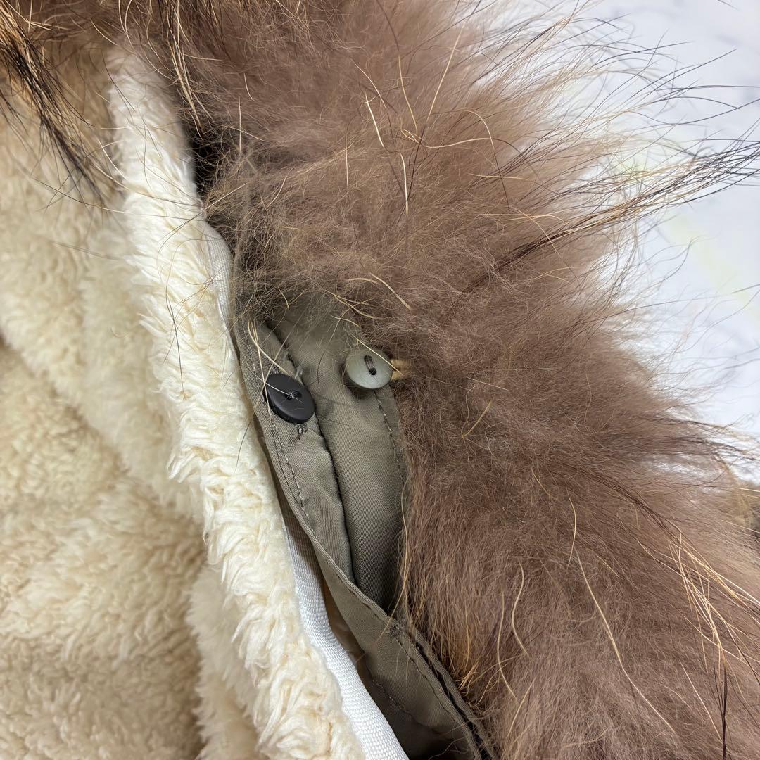 バーバリーブルーレーベル　 モッズコート　ノバチェック裏地　ボアライナー　ファー