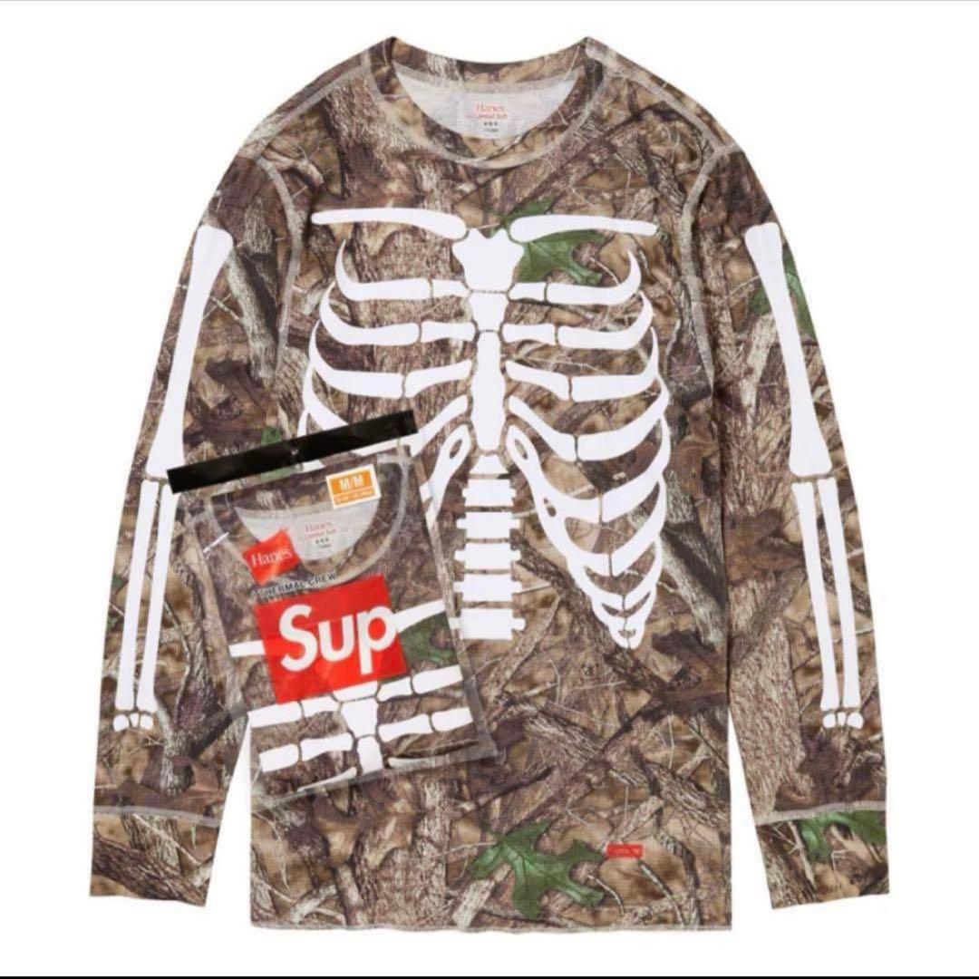 24aw【M】Supreme Hanes Bones Thermal Crew