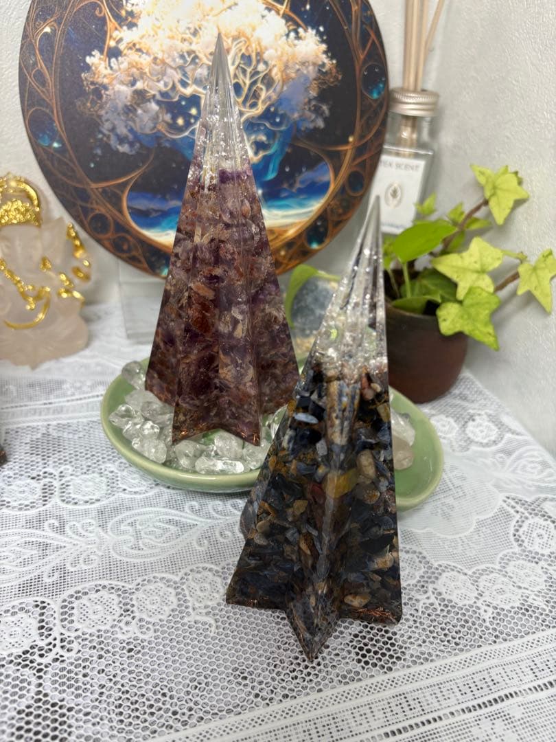 オルゴナイト 六角錐 ロシアンアマゾナイト