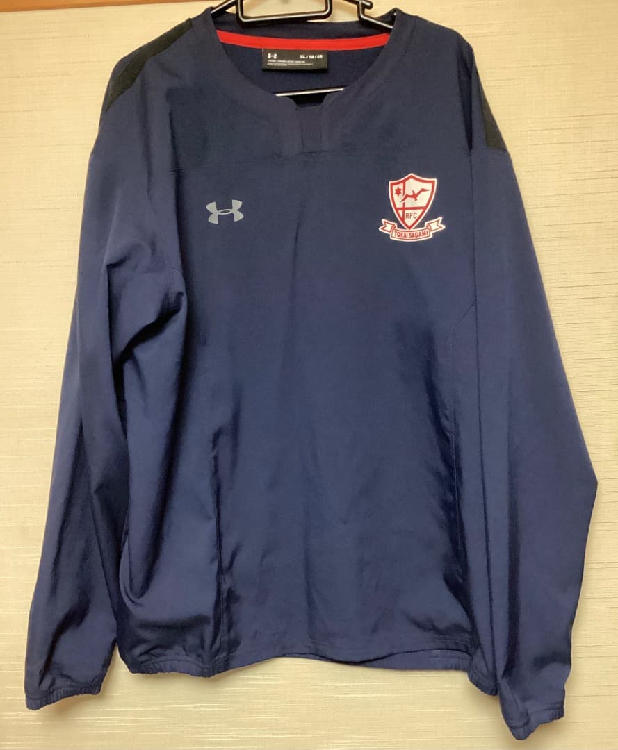 東海大相模ラグビー部　XL ヤッケ上下　ネイビー　アンダーアーマー　ピステ