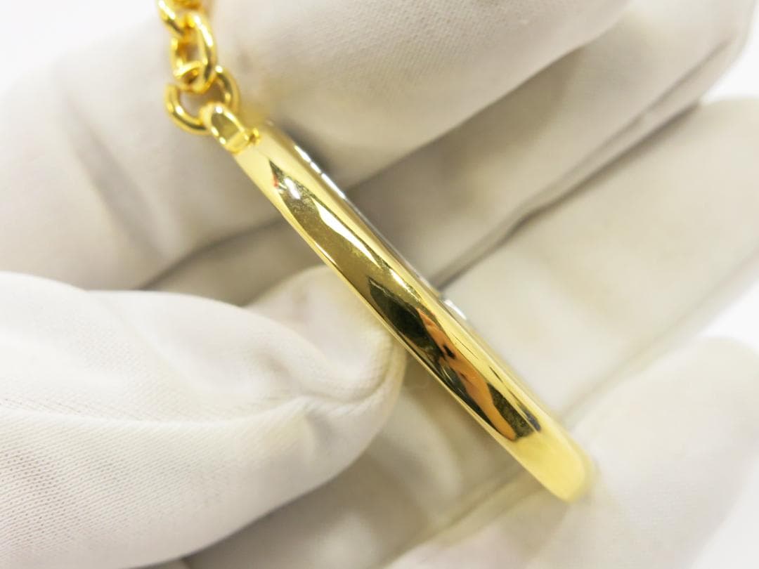 グッチ　キーホルダー　シルバー＆ゴールド色　イタリア製　18709005