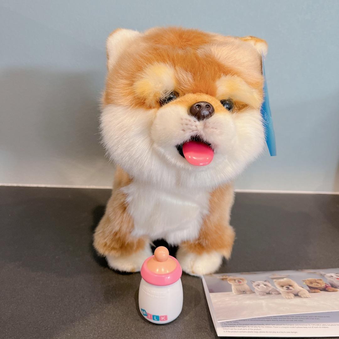 ✦電子ウォーキング 秋田犬 ぬいぐるみ 歩くおもちゃ 吠える 電池 鳴く