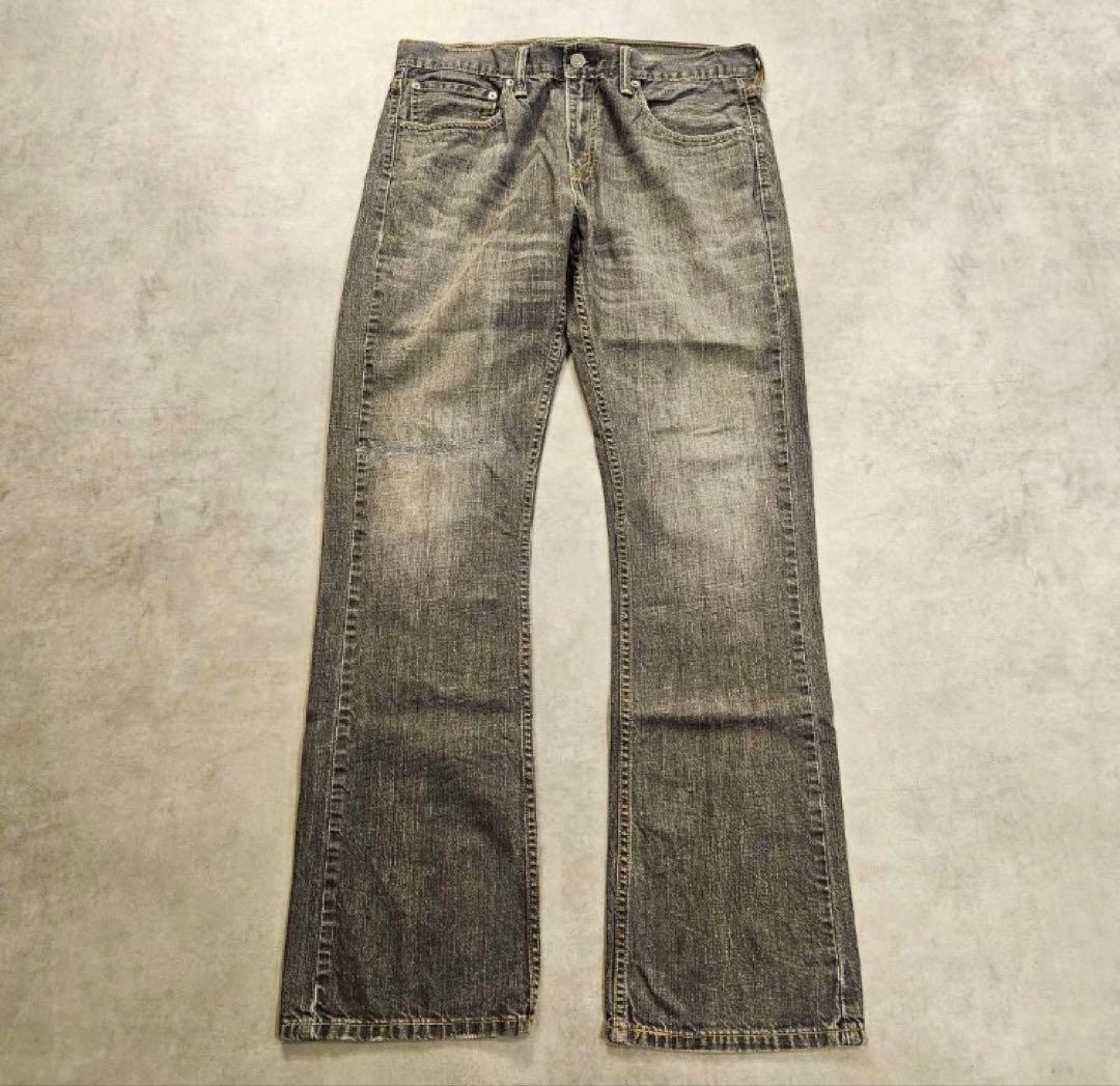 リーバイス527 Levis 先染めブラック　W34 フレアデニム　ブーツカット