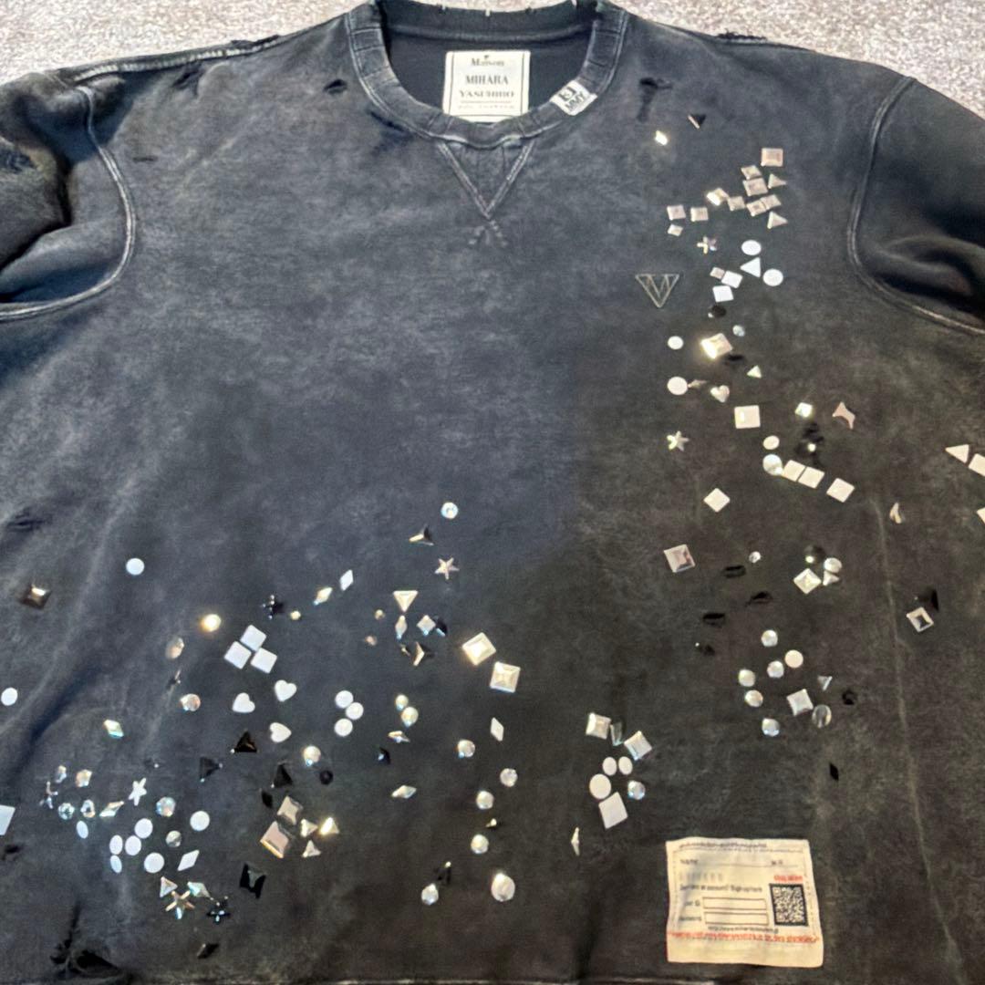 ミハラ ヤスヒロ　スタッズトリム　プルオーバー　46