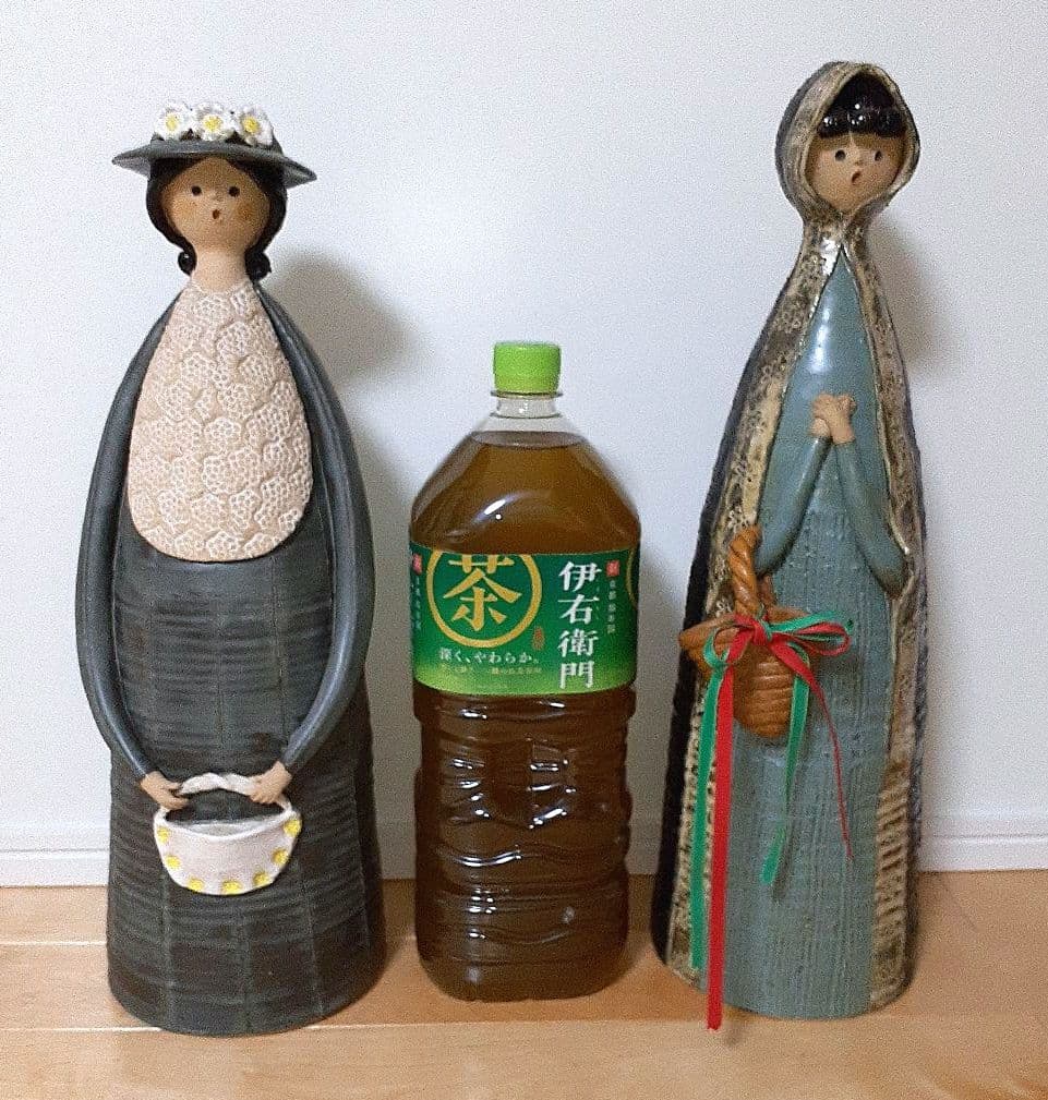 ポタリーメルヘン 　陶器製少女　手作り 2体セット