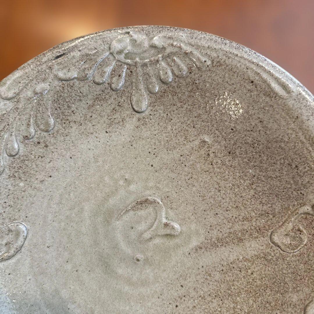 北窯.宮城正亨.尺皿.化粧土. イッチン.やちむん