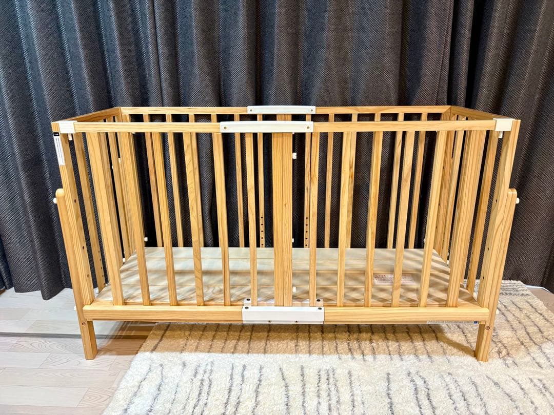 美品yamatooya soinel ベビーベッド 木製 そいねーるIII