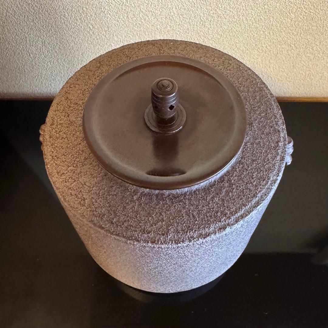 茶道具《茶釜 筒釜》 釜師　高橋敬典