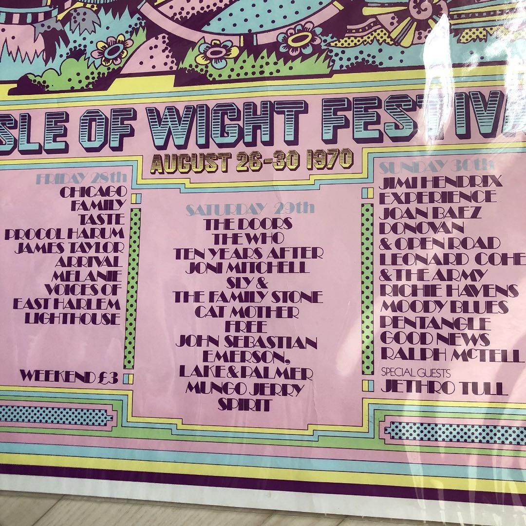 ワイト島 フェスティバル ポスター Dave Roe Vintage