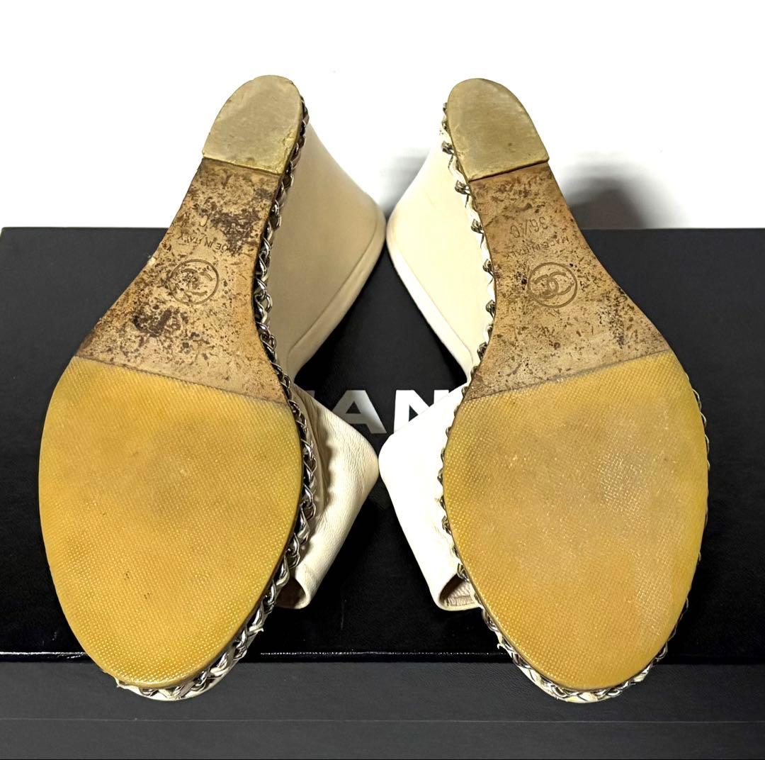 aaa！CHANELシャネル☆ウェッジソールサンダル&保管ケース・袋