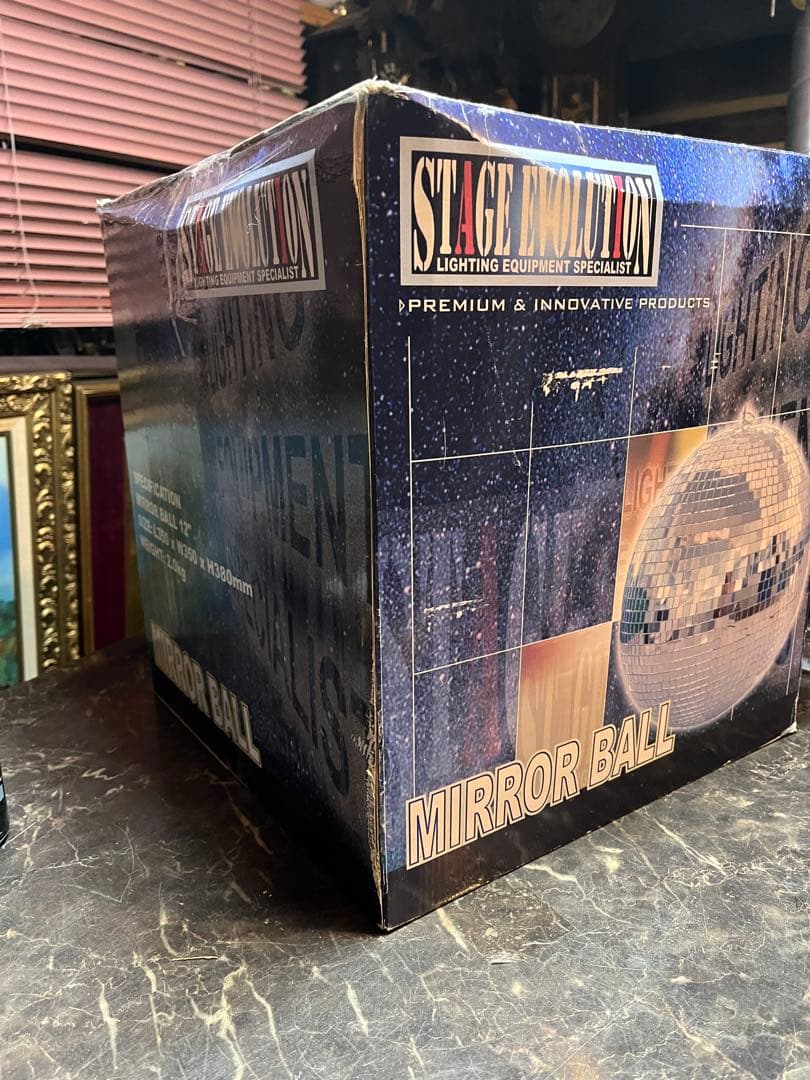 ミラーボウル、ディスコミラーボウル、踊り場、マハラジャ、電動回転ミラーボウル、