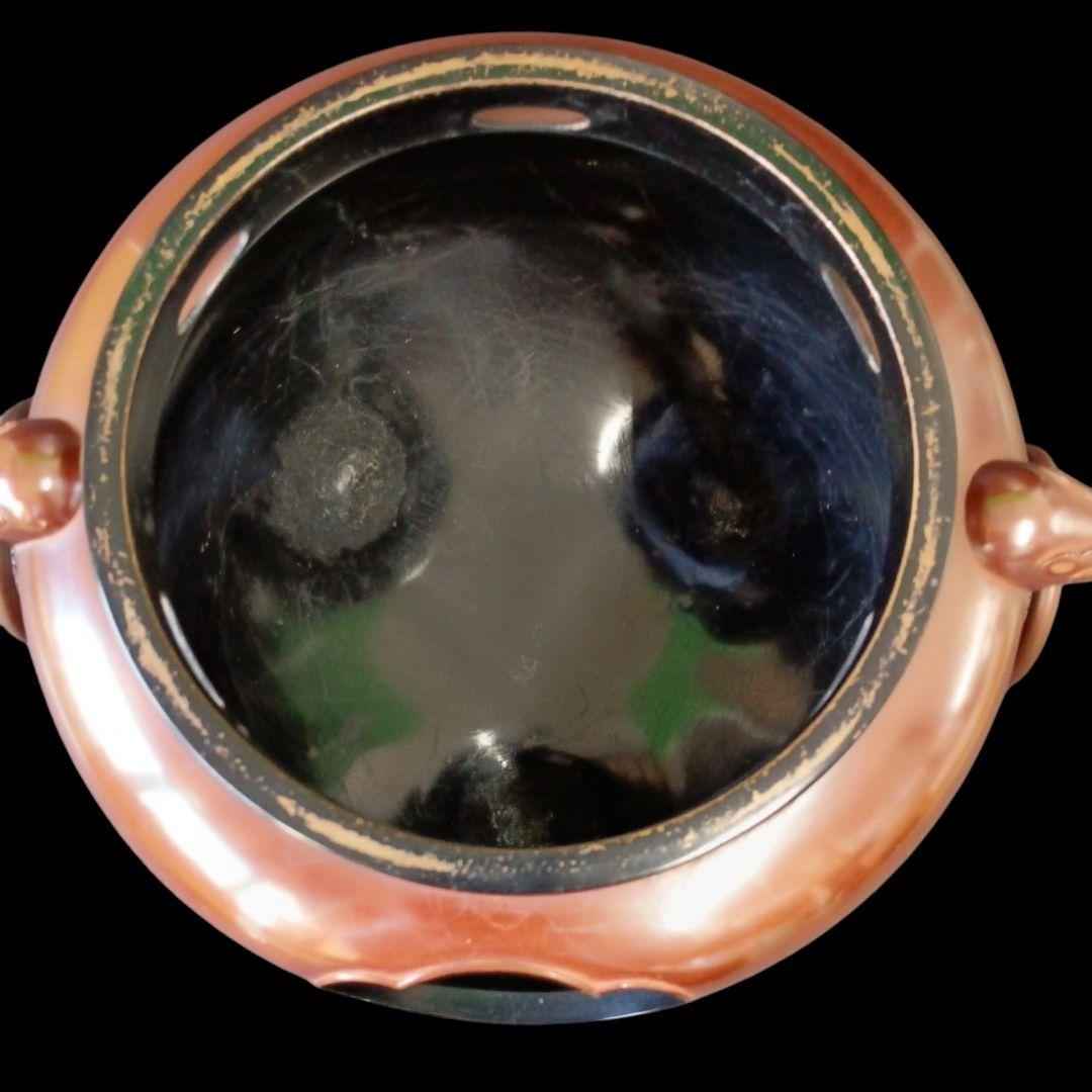 釜師 般若勘渓 肩衝釜添 唐銅鬼面風炉 朝鮮切合環 銀摘み 茶釜 風炉