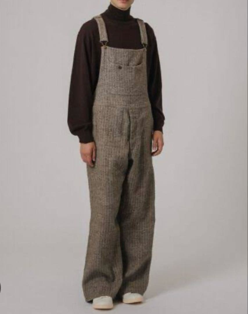 m’s braque リネンウールヘリンボン オーバーオール