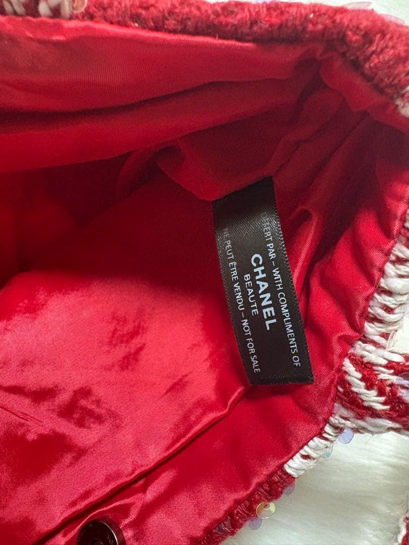 シャネル CHANEL バーガンディ スパンコール トートバッグ