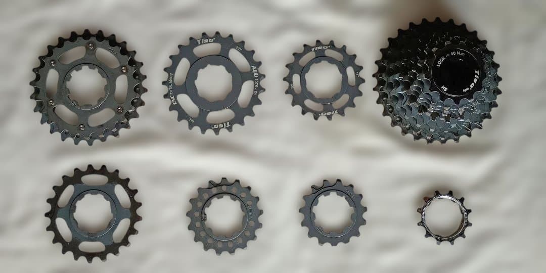 Tiso K7 10s カセットスプロケット シマノ用 構成変更・補修用ギア一式