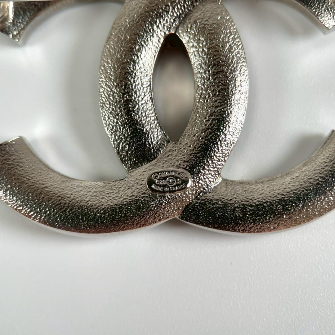 美品　C20　CHANEL シャネル　CC　ココマーク　ブローチ　ラインストーン