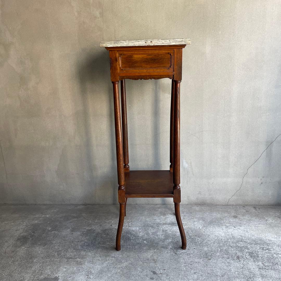 フレンチアンティーク 大理石天板の花台 / プランツスタンド