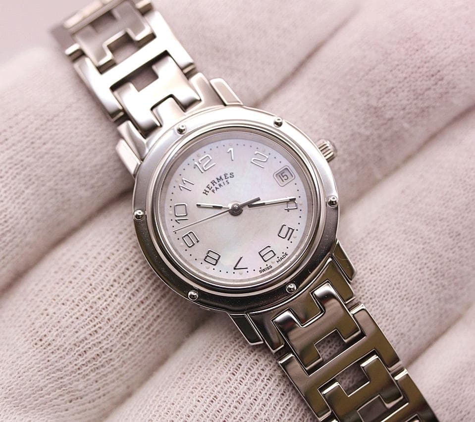 HERMES　CL4.210　クリッパー　ナクレ　エルメス　ケース・保証書付