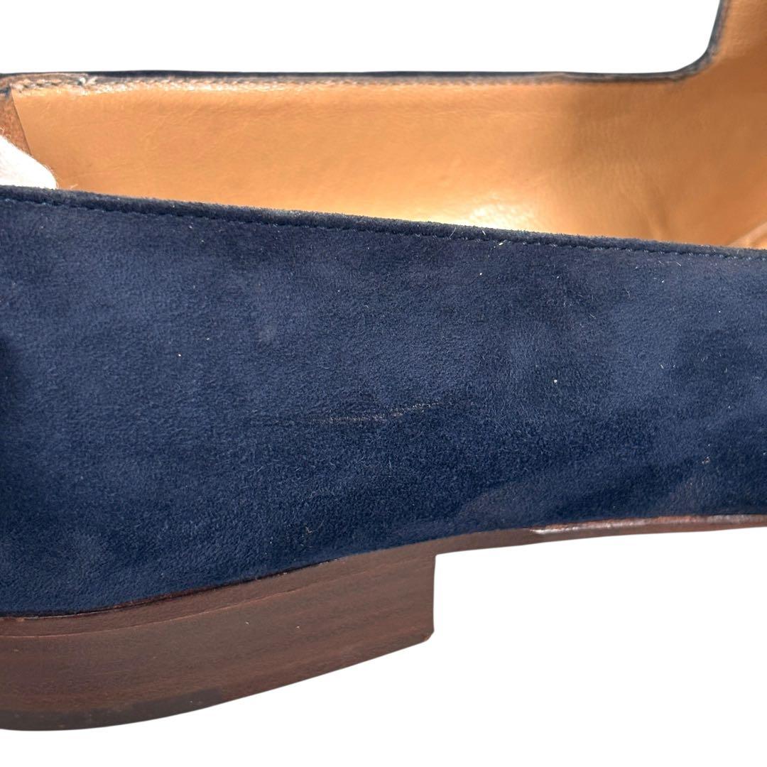 美品 グッチ GUCCI 36 1/2 23.5 スエード ローファー バンブー