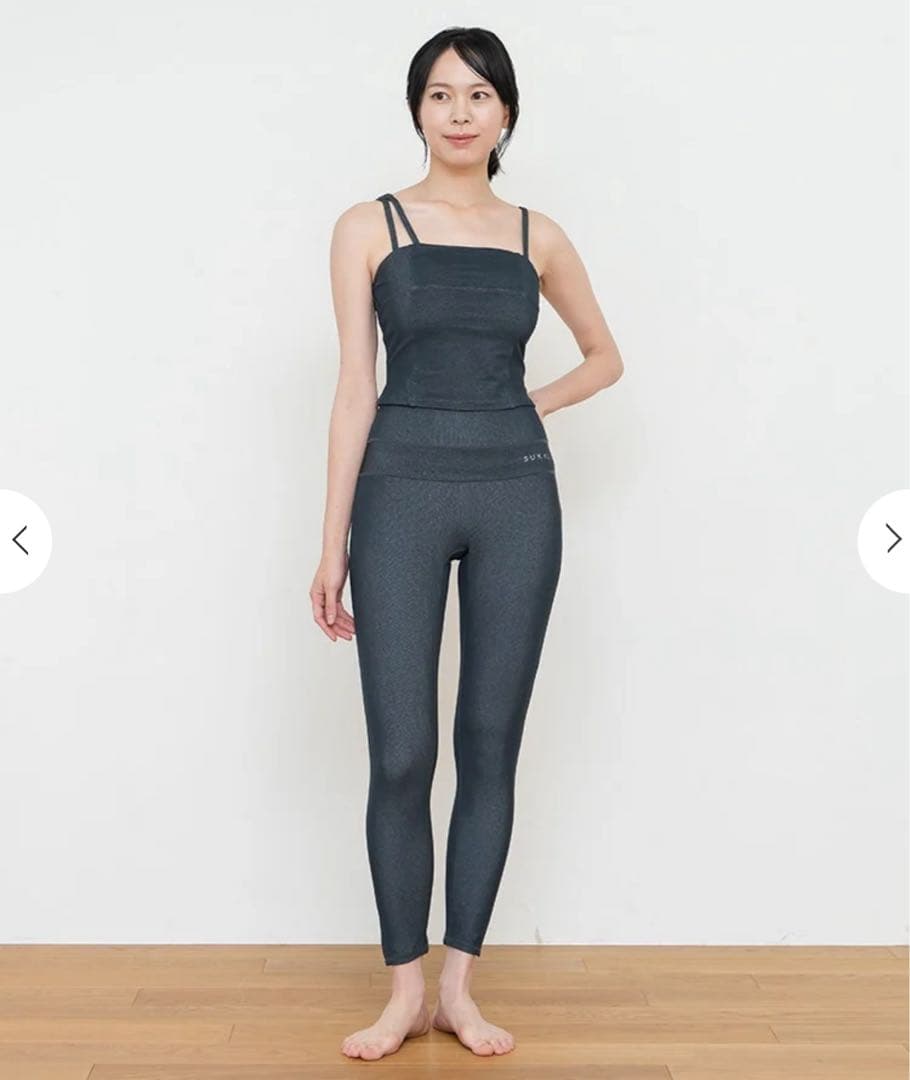 【SUKALA】上下セット/リブデニムショートキャミソール＆レギンス