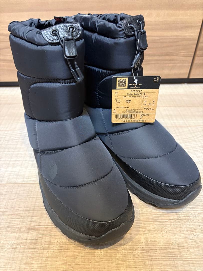 ノースフェイス ヌプシ ブーティ ウォータープルーフ VII 黒 26cm