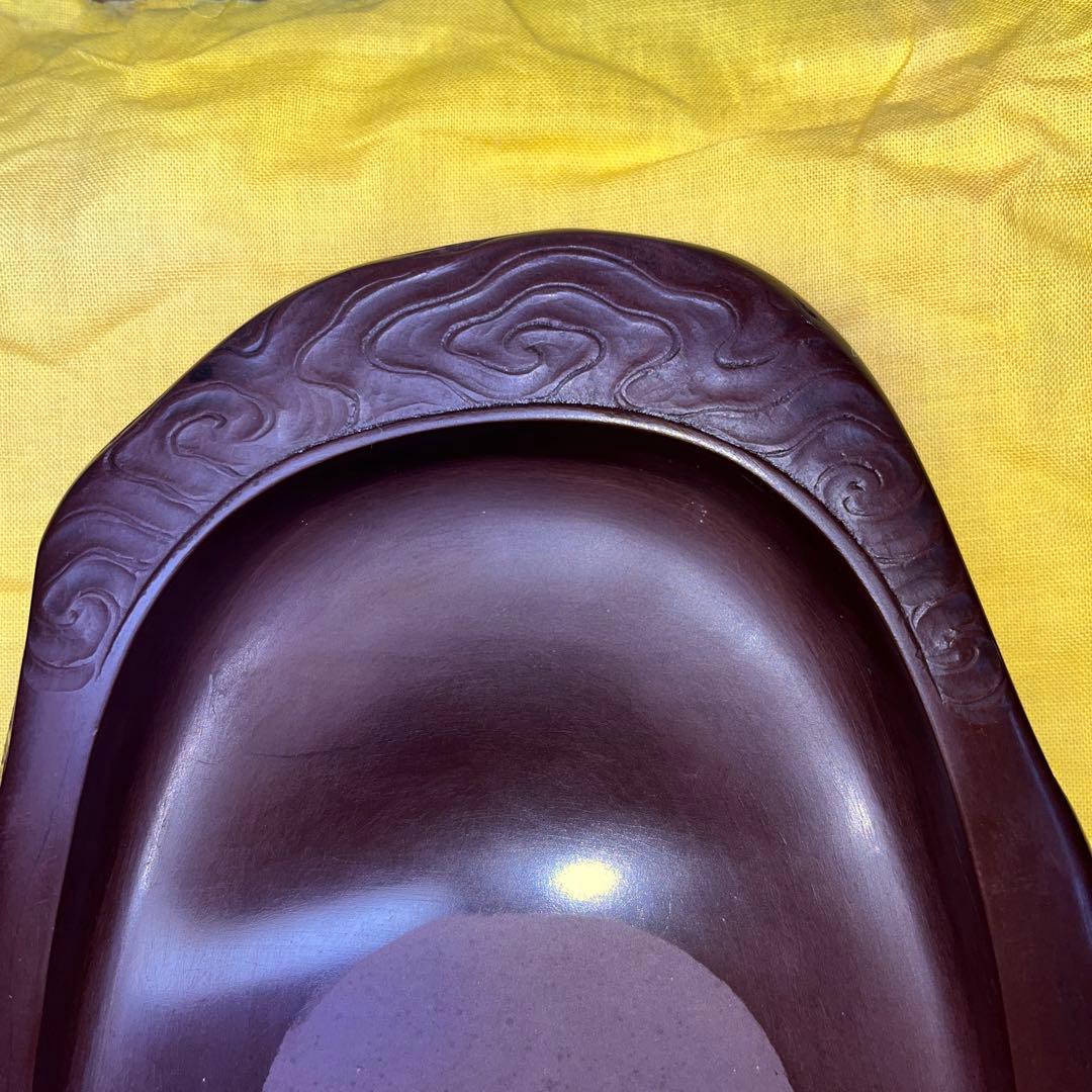 ⭕️紅渓石硯　相馬羊堂　希少　彫刻入　6寸大　美品大型　宮崎県延岡市　女性好み