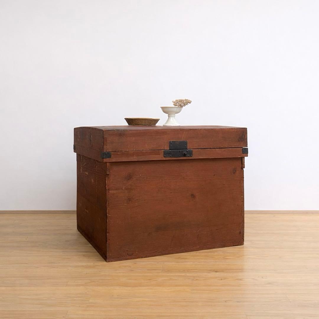 大型　木箱　飾り台　M083　古道具　古家具　和家具　ビンテージ　アンティーク