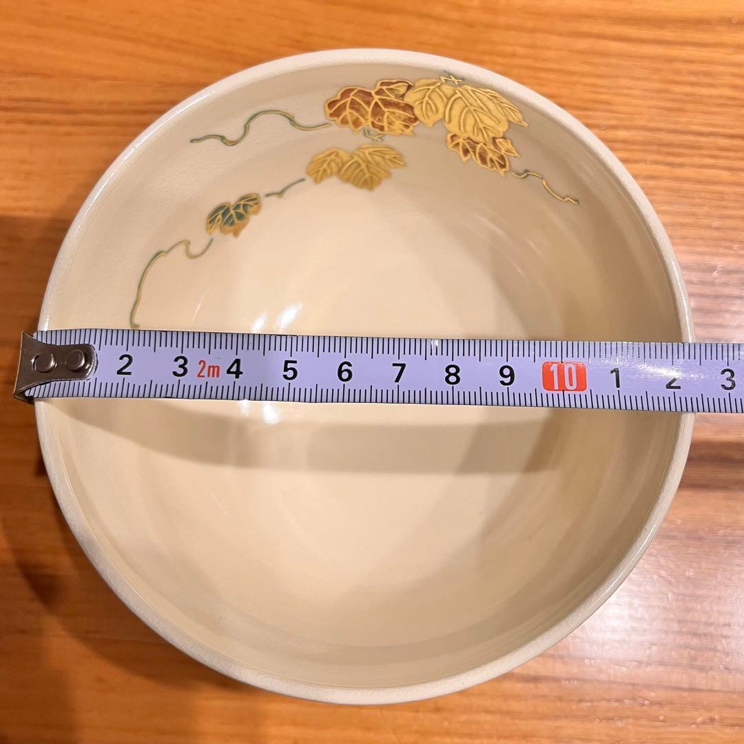 【美品】　京焼　橋本城岳作　仁清写　葡萄絵　抹茶椀　共箱、栞付き　茶道具