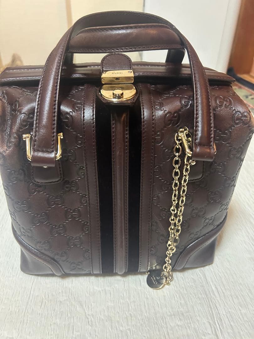 Gucci ブラウンレザー ハンドバッグ