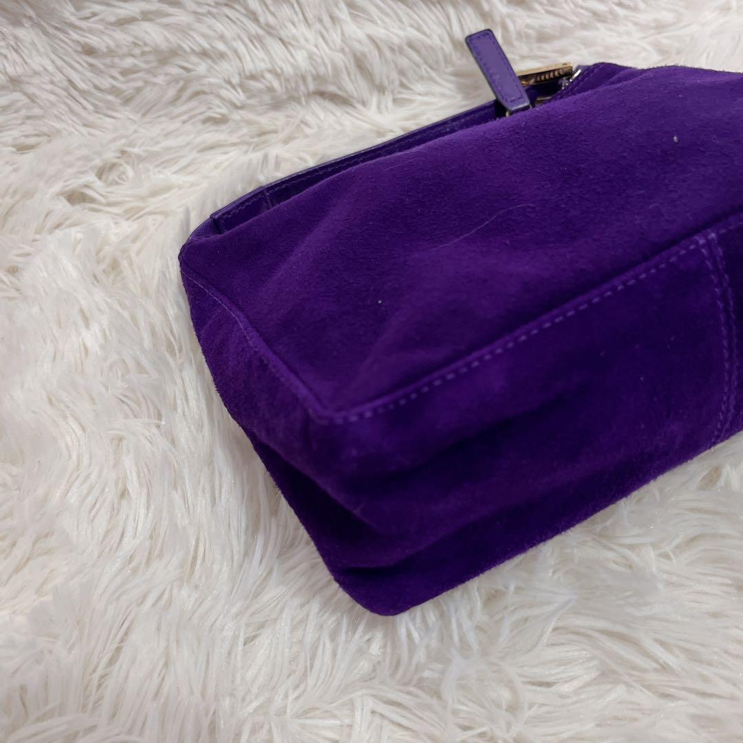 【外部美品】FENDI フェンディ 金具 ワンショルダー スウェード バッグ