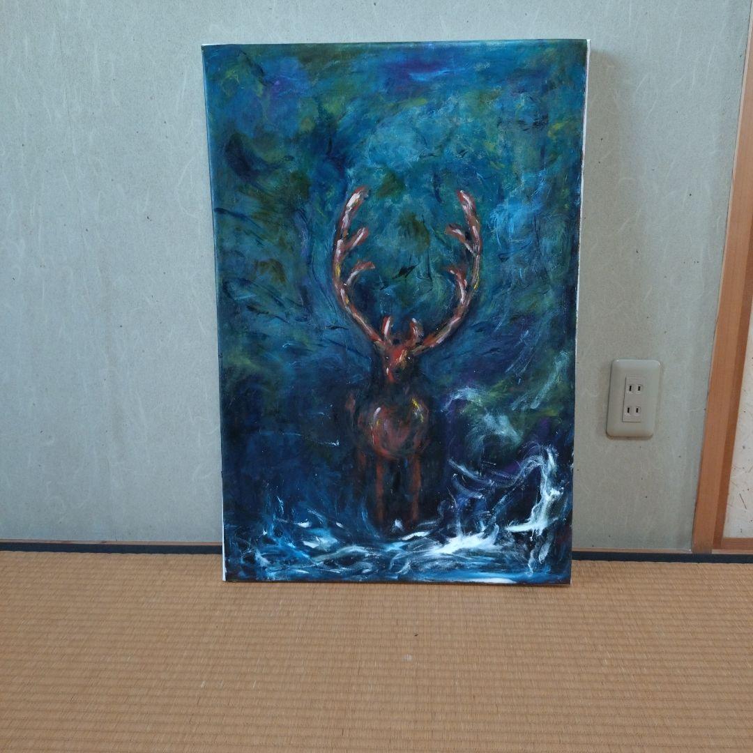 油絵　「出会い」