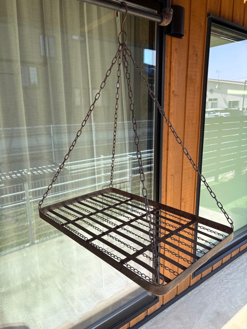 アンティーク金属大型ハンギングラック希少レアヴィンテージインダストリアルシャビー