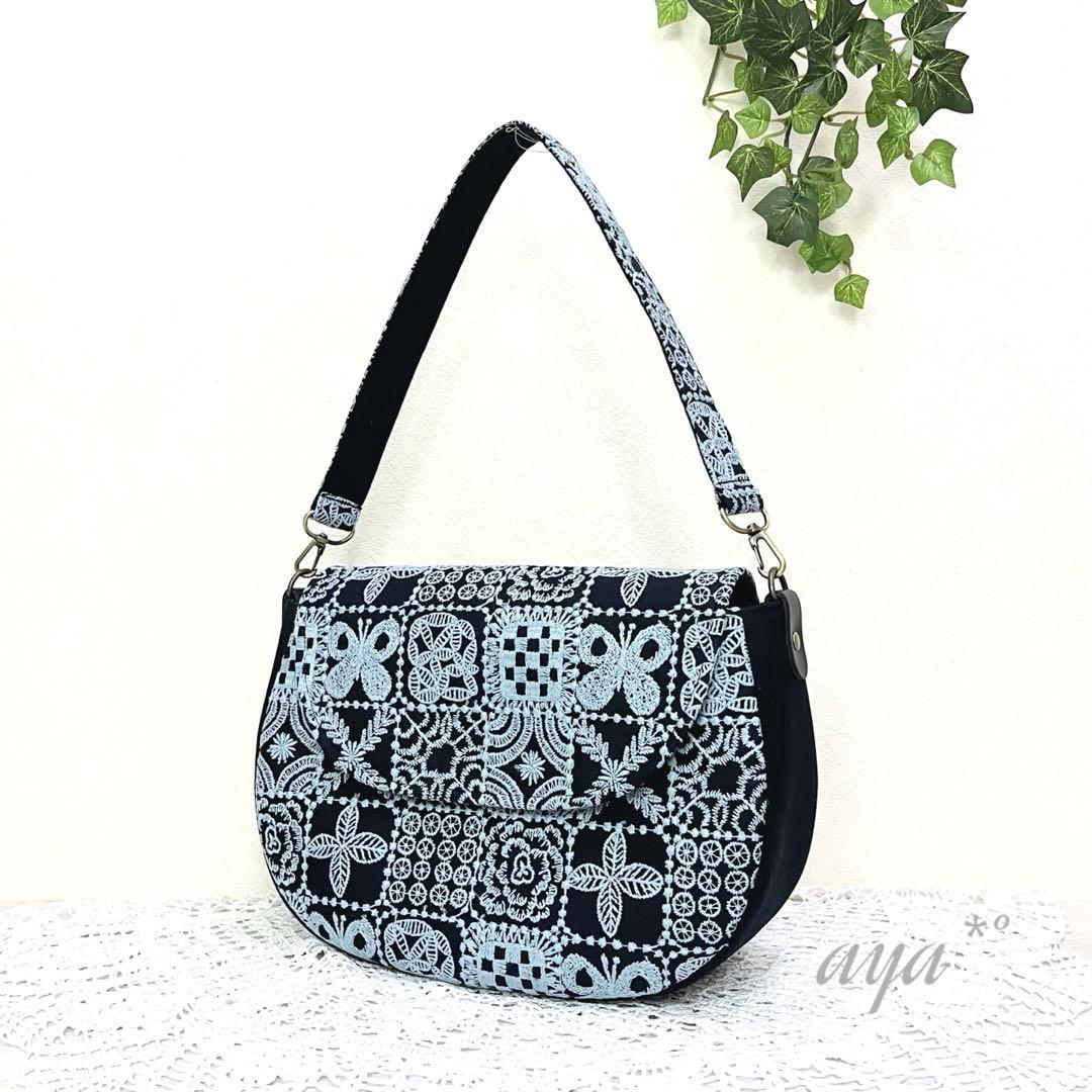 ミナペルホネン　ハンドメイド　フラップショルダー