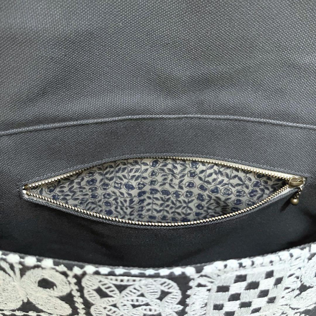 ミナペルホネン　ハンドメイド　フラップショルダー