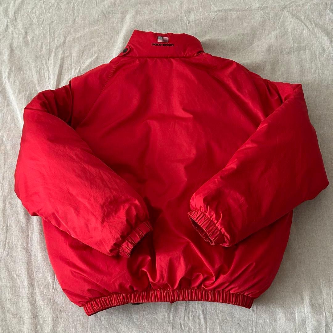 h*k様 90s polo sport ポロスポーツ　赤　レッド　ダウンジャケッ