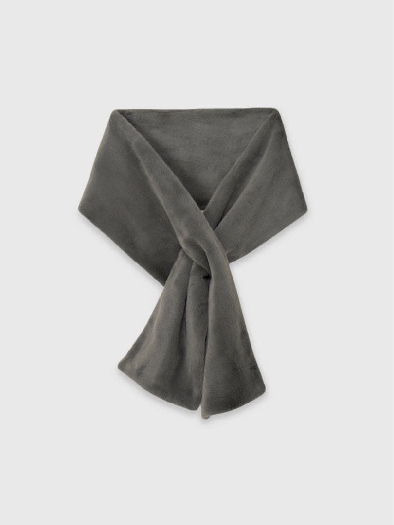 ECOPELファーショール　グレー