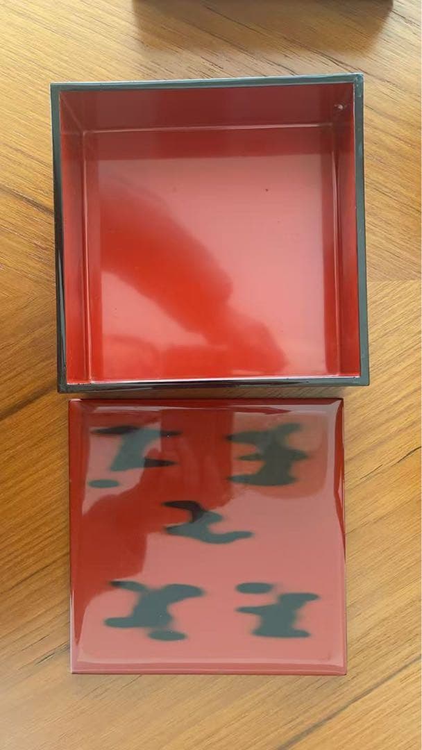 蒔絵 五段重箱 収納箱付 変わり形 菱形・三角皿 組重 漆器 古美術 木製