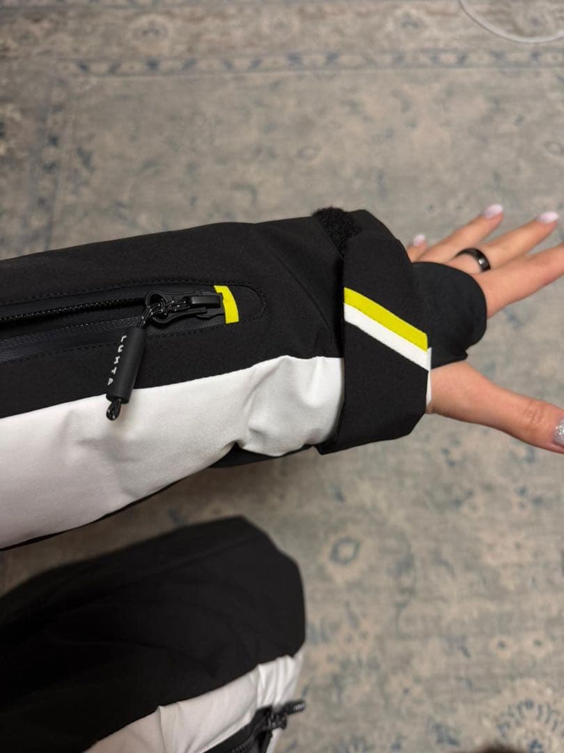 LUHTA スキーウェア ホワイト/ブラック/イエロー