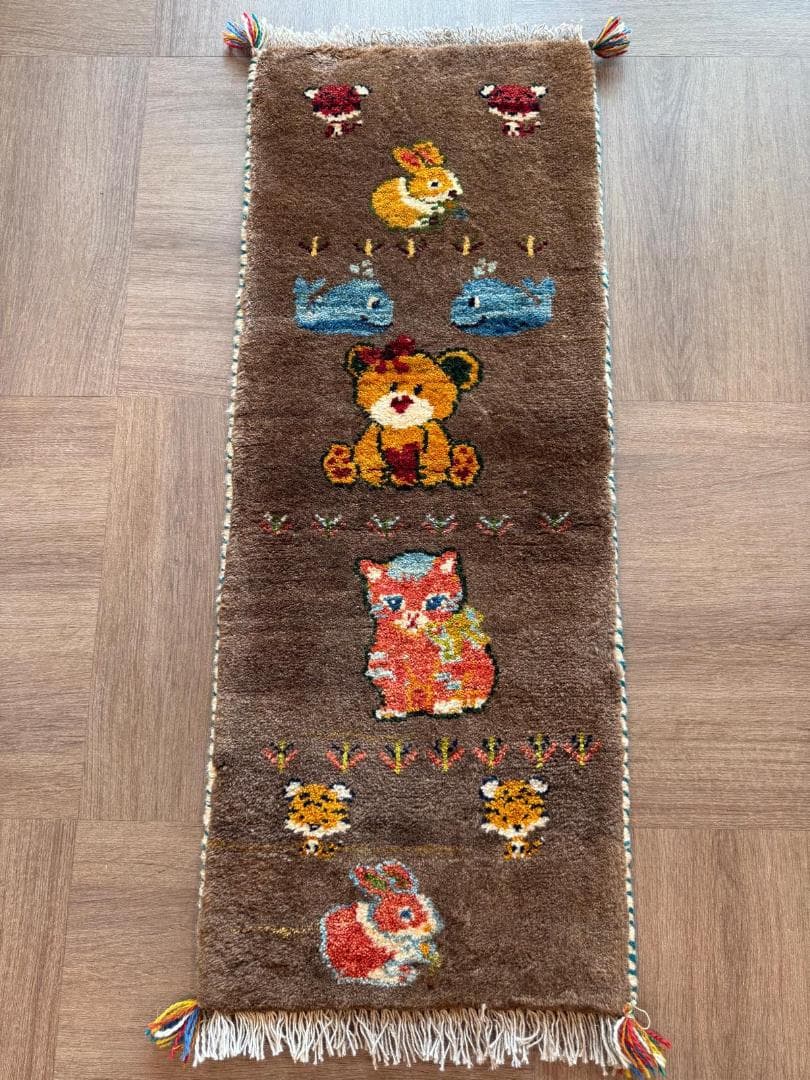 118x47cm ペルシャギャッベ ランナー (ギャベ) ペルシャ絨毯 ギャッベ