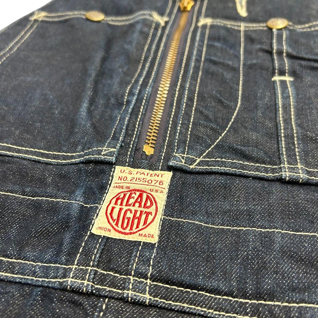 ◾️美品◾️HEAD LIGHT ◾️ヘッドライト◾️デニム オーバーオール◾️40s復刻