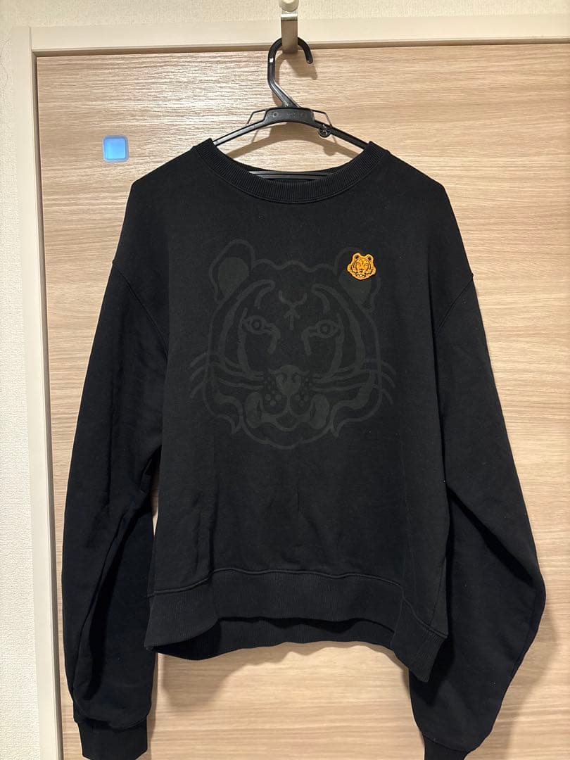 KENZO ブラック トラ刺繍 スウェット L