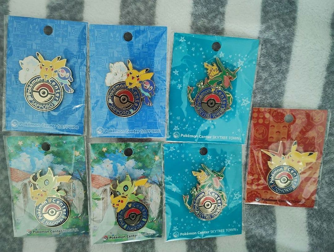 ポケモン ロゴピンズ まとめ売り 東北、スカイツリータウン、名古屋、札幌